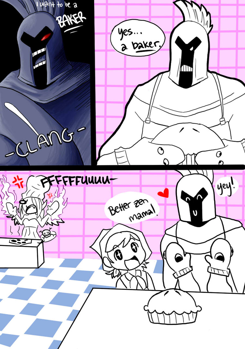 morgana and pantheon (league of legends and 1 more) drawn by khalia1114