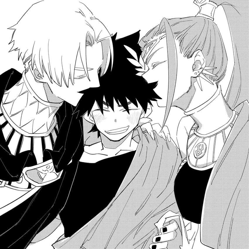zagreus, thanatos, and megaera (hades and 1 more) drawn by mochimochimochi