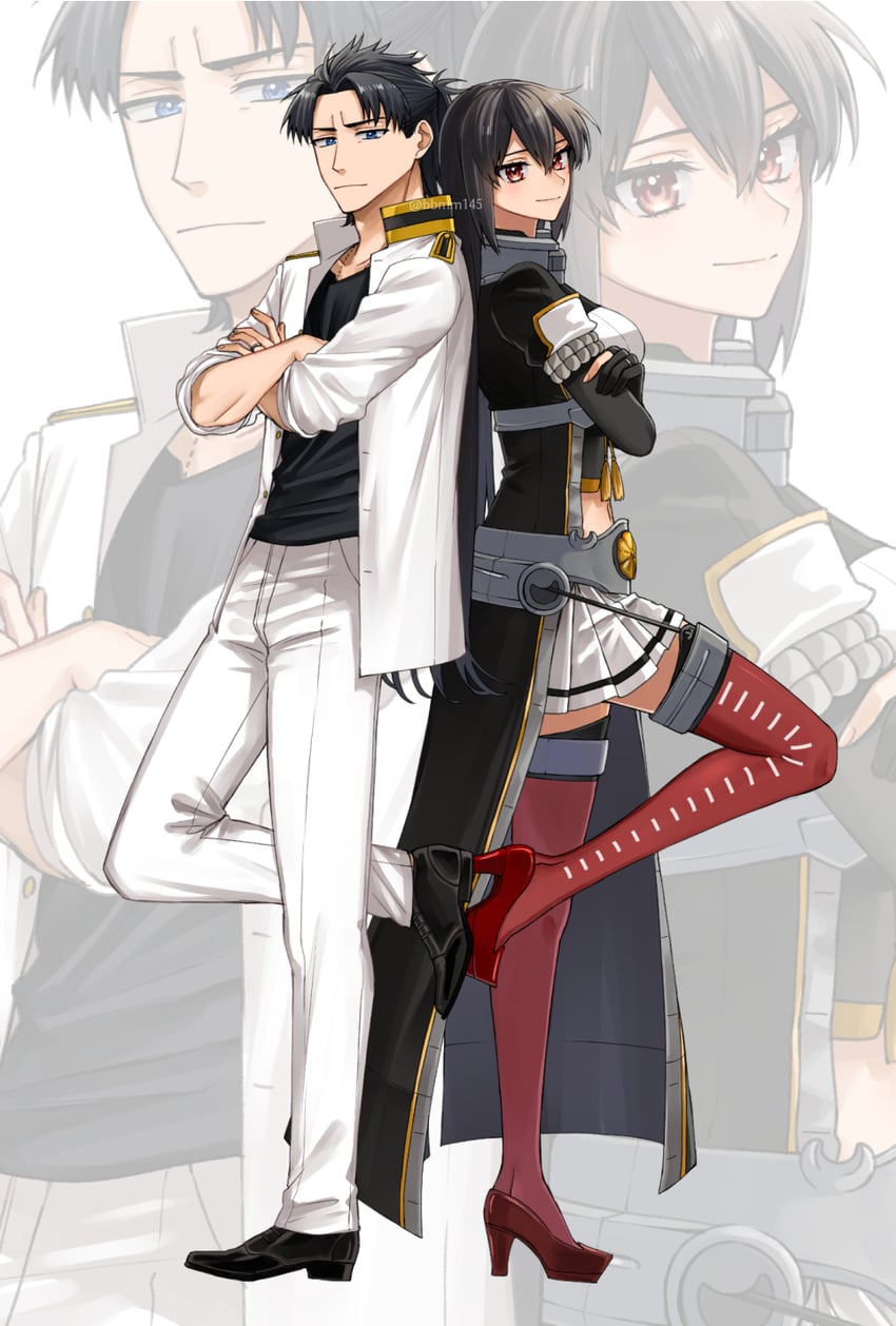 admiral and nagato (kantai collection and 1 more) drawn by machi_(ritovoyage)