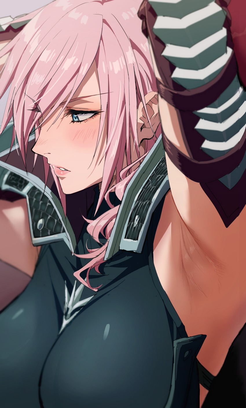 lightning farron (final fantasy and 2 more) drawn by ishii_takamori