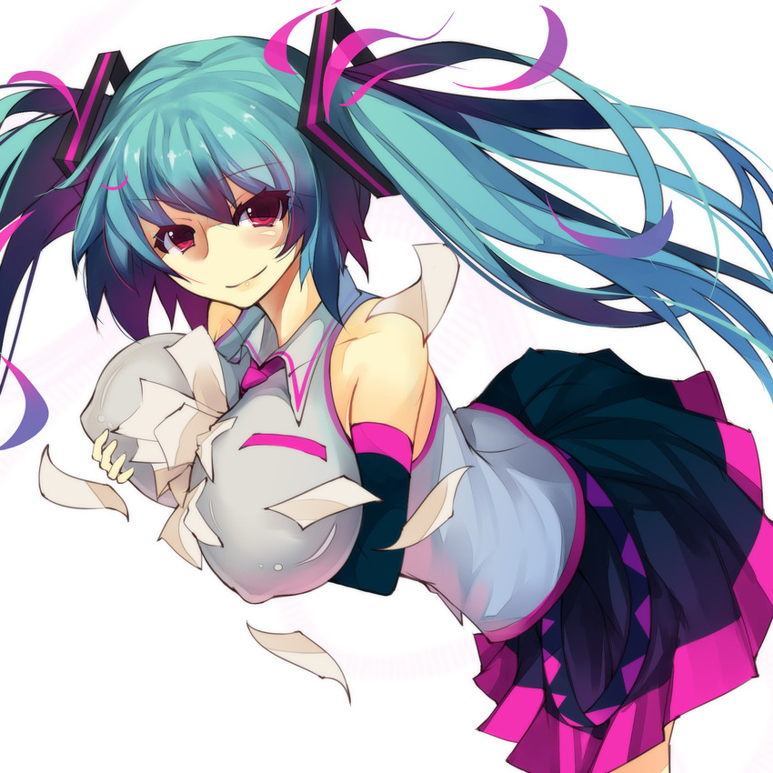 hatsune miku (vocaloid and 1 more) drawn by rain_lan