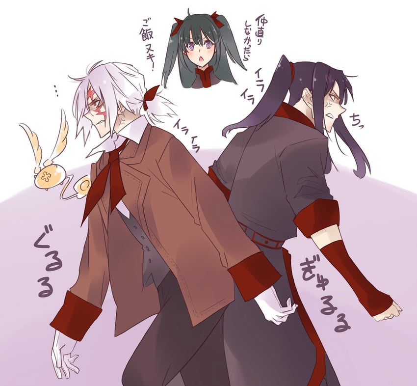 lenalee lee, allen walker, kanda yuu, and timcanpy (d.gray-man) drawn by george_man