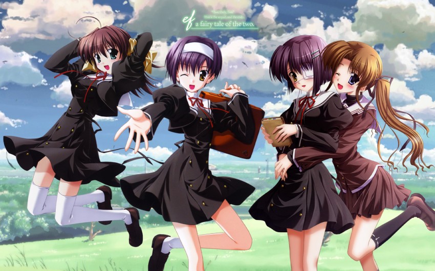 miyamura miyako, shindou chihiro, shindou kei, and hayama mizuki (ef) drawn by nanao_naru