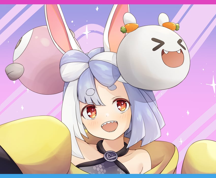 usada pekora, iono, and pekomon (pokemon and 2 more) drawn by maccaron61