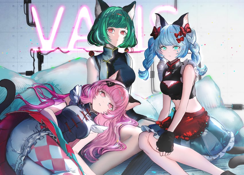 vitte, neffy, and myu (kamitsubaki studio and 2 more) drawn by gawako