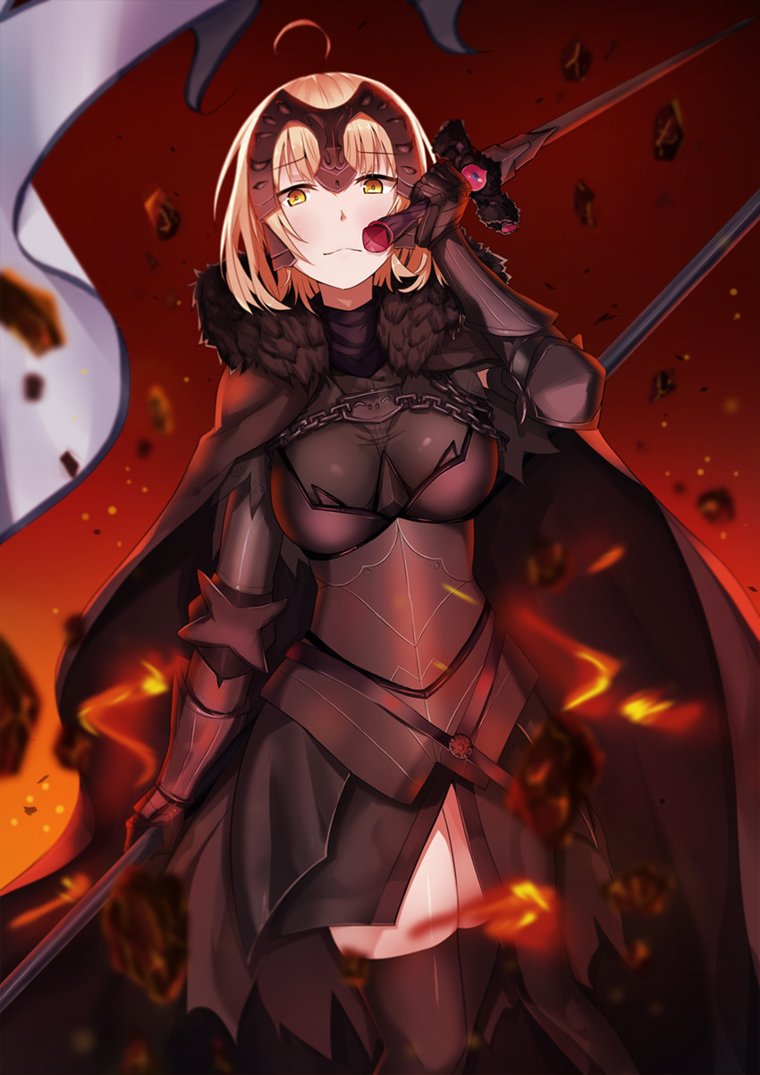 jeanne d'arc alter (fate and 1 more) drawn by 714_(leg200kr)