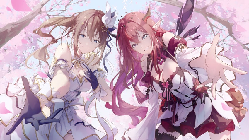 irys and tokino sora (hololive and 1 more) drawn by asahi_tsujino