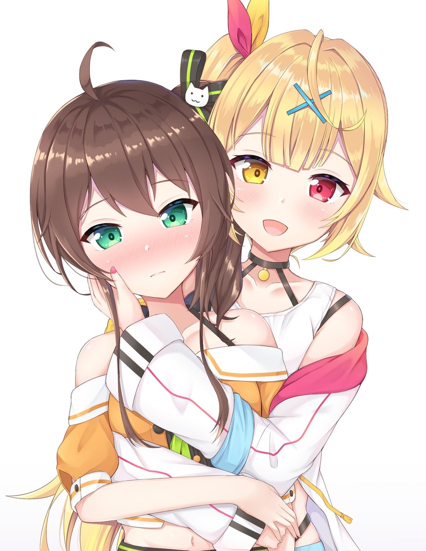 natsuiro matsuri and hoshikawa sara (hololive and 1 more) drawn by seventeen_(st17215)