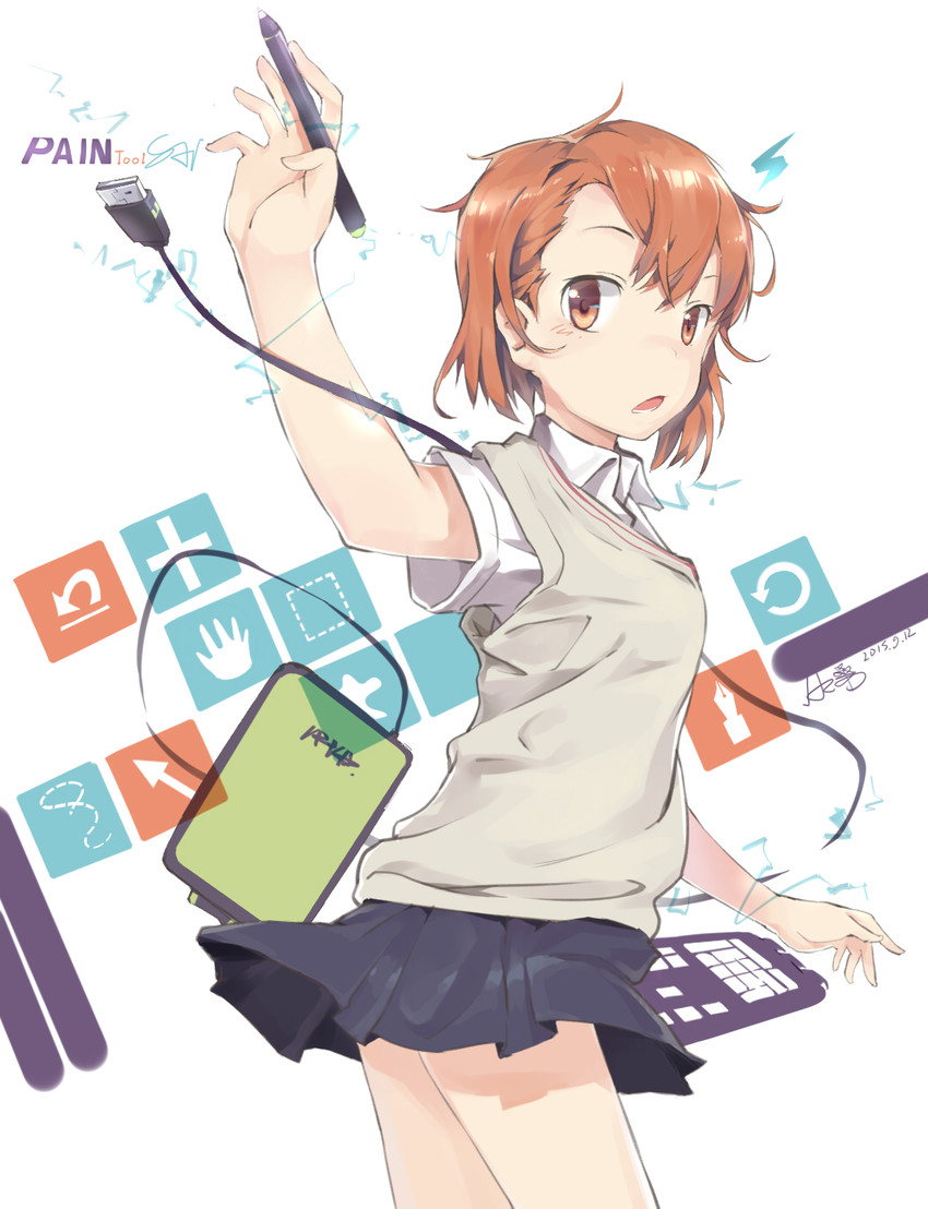 misaka mikoto (toaru majutsu no index and 1 more) drawn by zhongye_yu