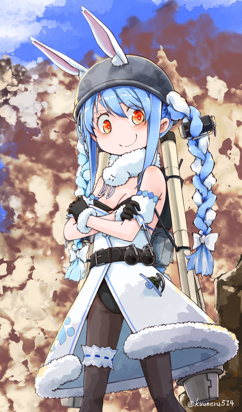usada pekora and don-chan (hololive and 1 more) drawn by kuuneru514
