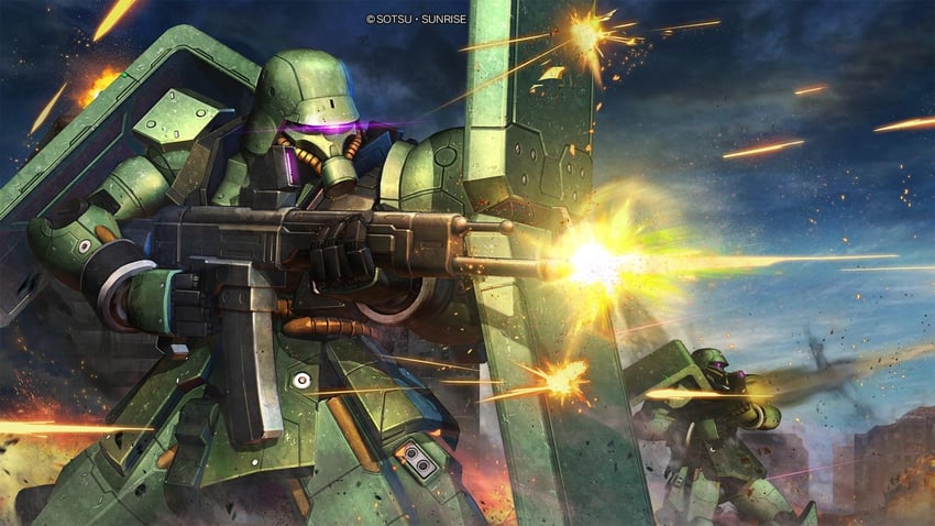 geara zulu (gundam and 3 more) drawn by tenjin_hidetaka