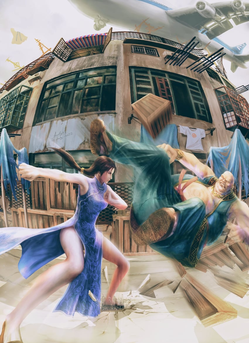 hong xiu ying and dou niu (shenmue and 1 more) drawn by kohji