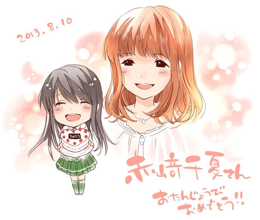 maki natsuo and akasaki chinatsu (love lab) drawn by miyahara_ruri