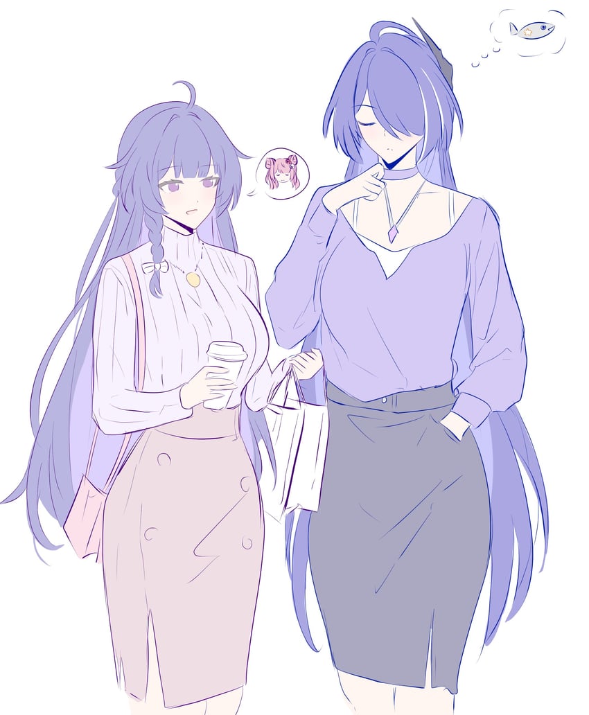 acheron, raiden mei, and sawashiro miyuki (honkai and 2 more) drawn by samlatte