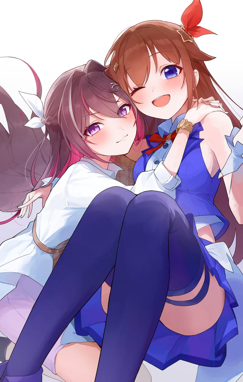 azki and tokino sora (hololive) drawn by uohara_shinji