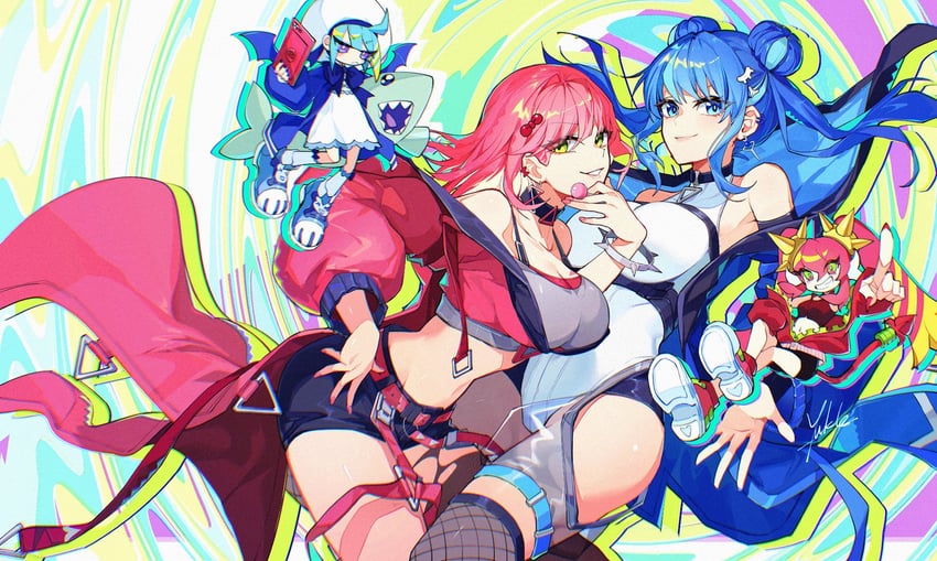 lil-la, ki-sikil, evil twin lil-la, evil twin ki-sikil, live twin lil-la, and 1 more (yu-gi-oh!) drawn by yukle