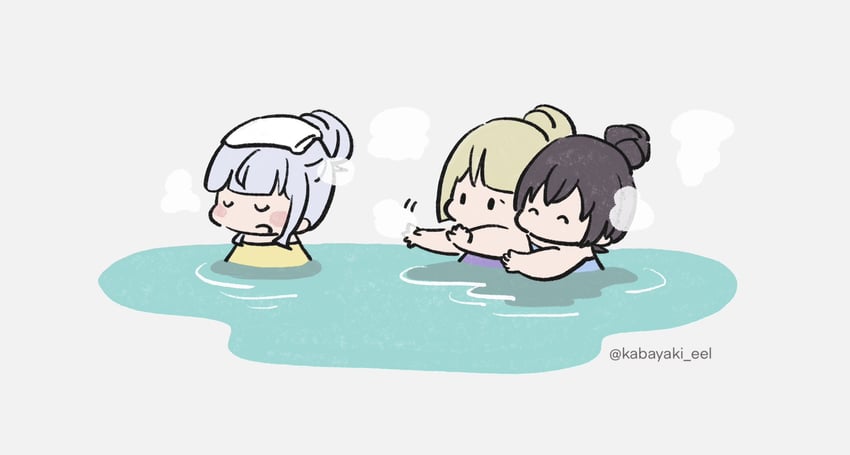 kon kanaho, miyagawa takane, and yokota haruna (assault lily) drawn by kabayaki_(kabayaki_eel)