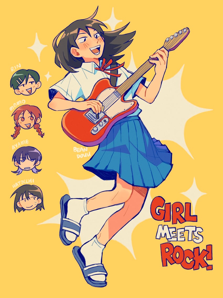 hatono chihiro, kouyama rin, fujii ayame, and uchida momo (futsuu no keion-bu) drawn by beandouu