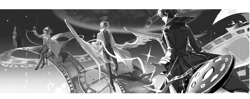 kim dokja, yoo joonghyuk, and han sooyoung (omniscient reader's viewpoint) drawn by lantercat