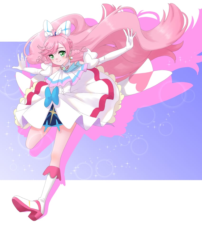 nijigaoka mashiro and cure prism (precure and 1 more) drawn by egillust2