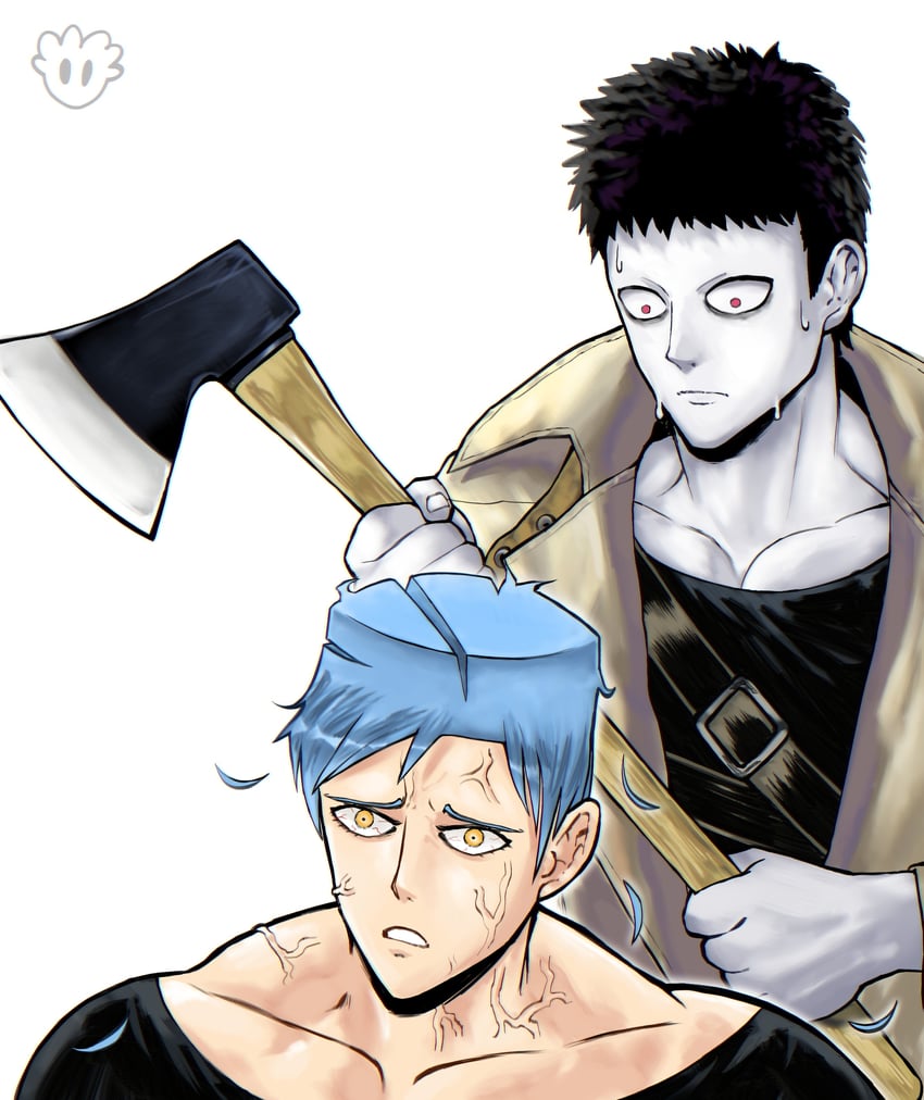 zombieman and sweet mask (one-punch man) drawn by devovas