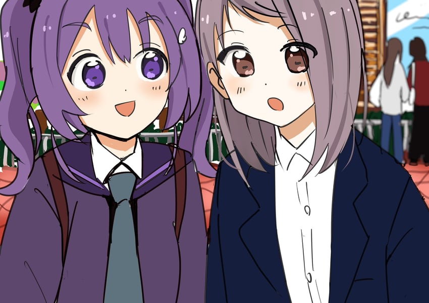 hiiragi tsubomi and tojo yuki (22/7) drawn by qualitas_ayai
