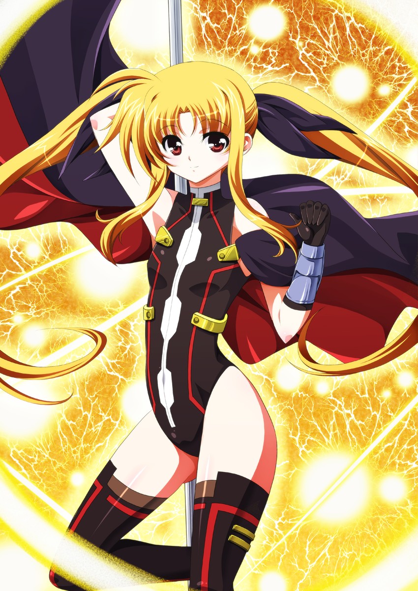 fate testarossa and bardiche (lyrical nanoha and 3 more) drawn by ka2
