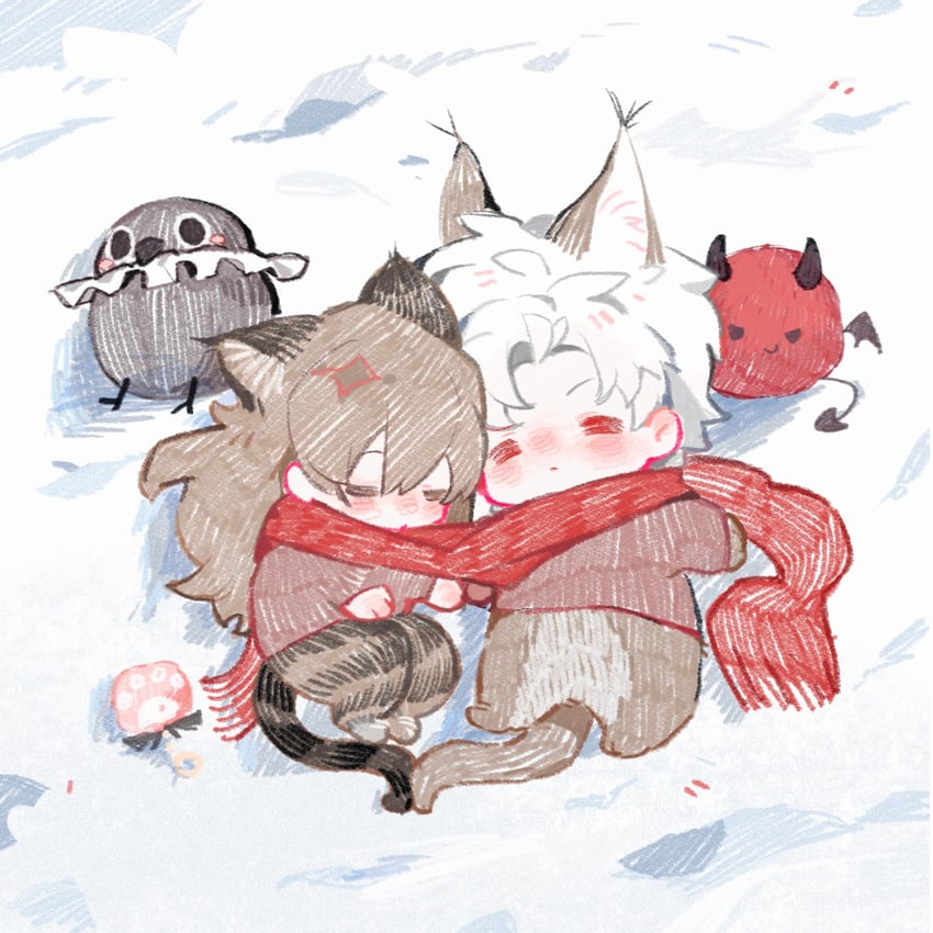 protagonist and sylus (love and deepspace) drawn by bei_wang_mei_fan_chi