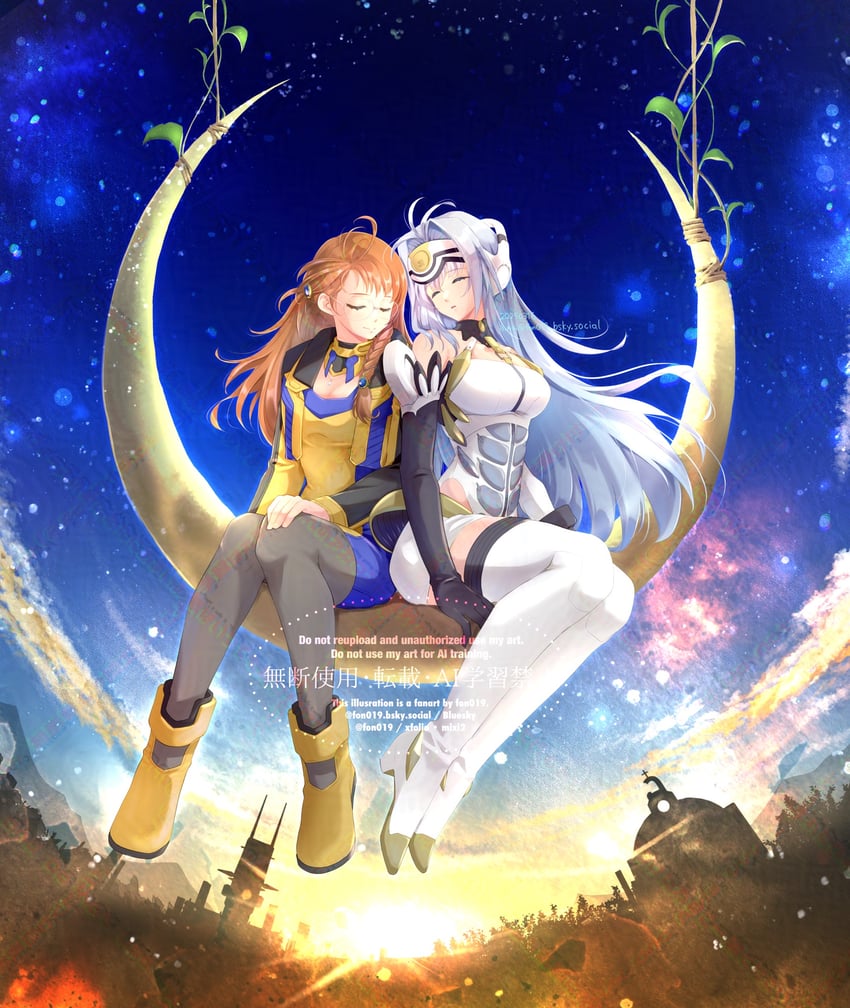 kos-mos and shion uzuki (xenosaga and 1 more) drawn by fon_(fon_dq)