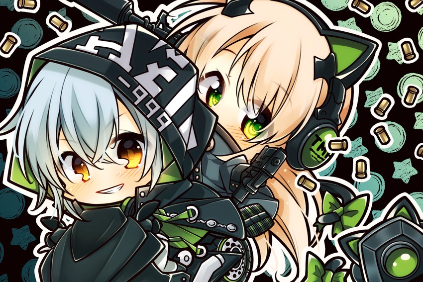 tmp and aek-999 (girls' frontline) drawn by 7:08
