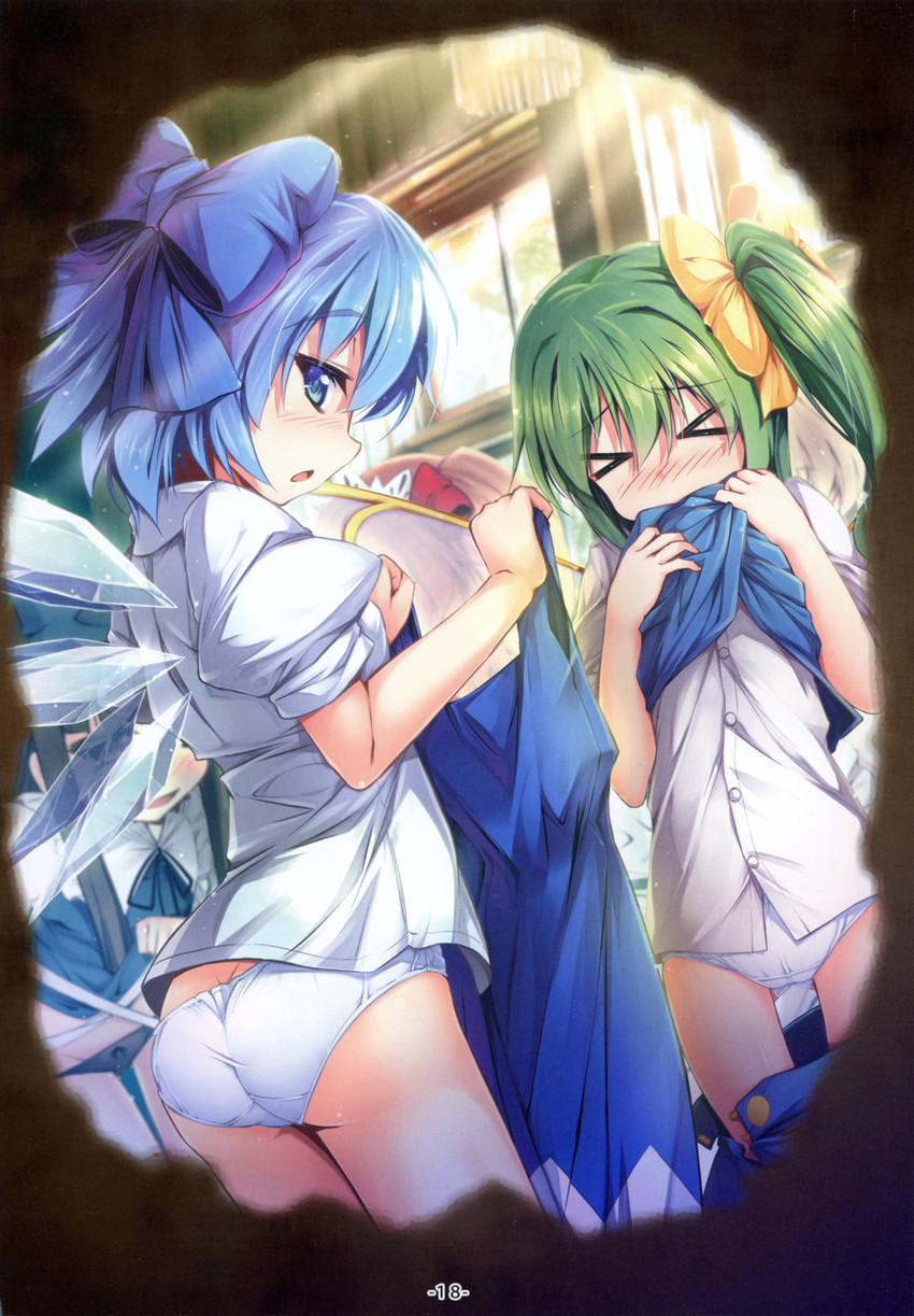 cirno, daiyousei, star sapphire, luna child, and sunny milk (touhou) drawn by chima_q