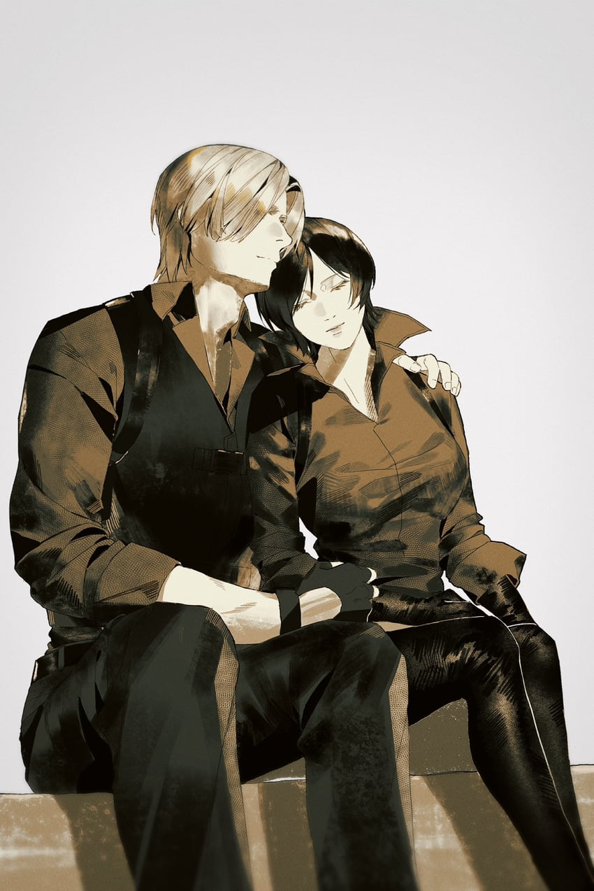 leon s. kennedy and ada wong (resident evil and 1 more) drawn by kurumi031212