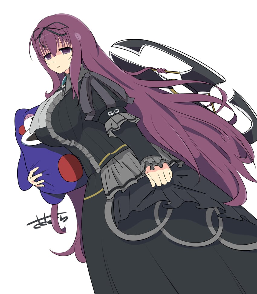 murasaki and bebe-tan (senran kagura) drawn by sasakura_(jgay7435)