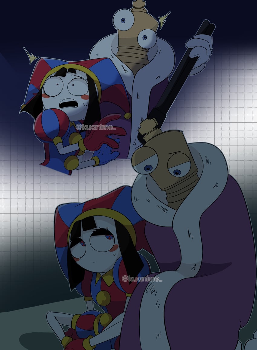 pomni and kinger (the amazing digital circus) drawn by kuanime