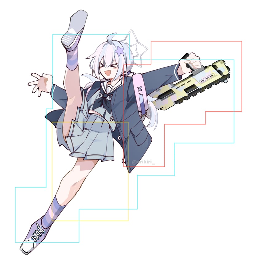 reisa and sol badguy (blue archive and 1 more) drawn by eri_(erikiri)