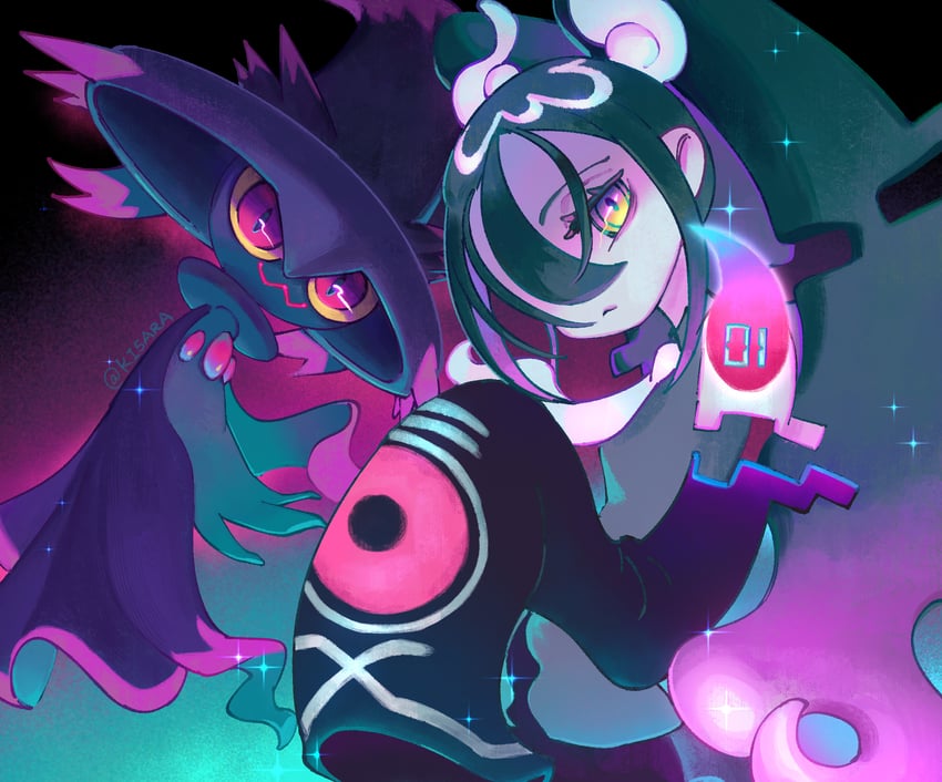 hatsune miku, mismagius, and ghost miku (pokemon and 2 more) drawn by kibakira