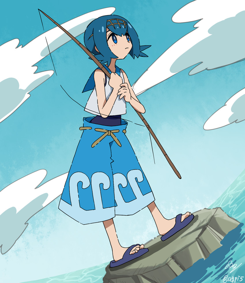 lana (pokemon and 1 more) drawn by piko_han