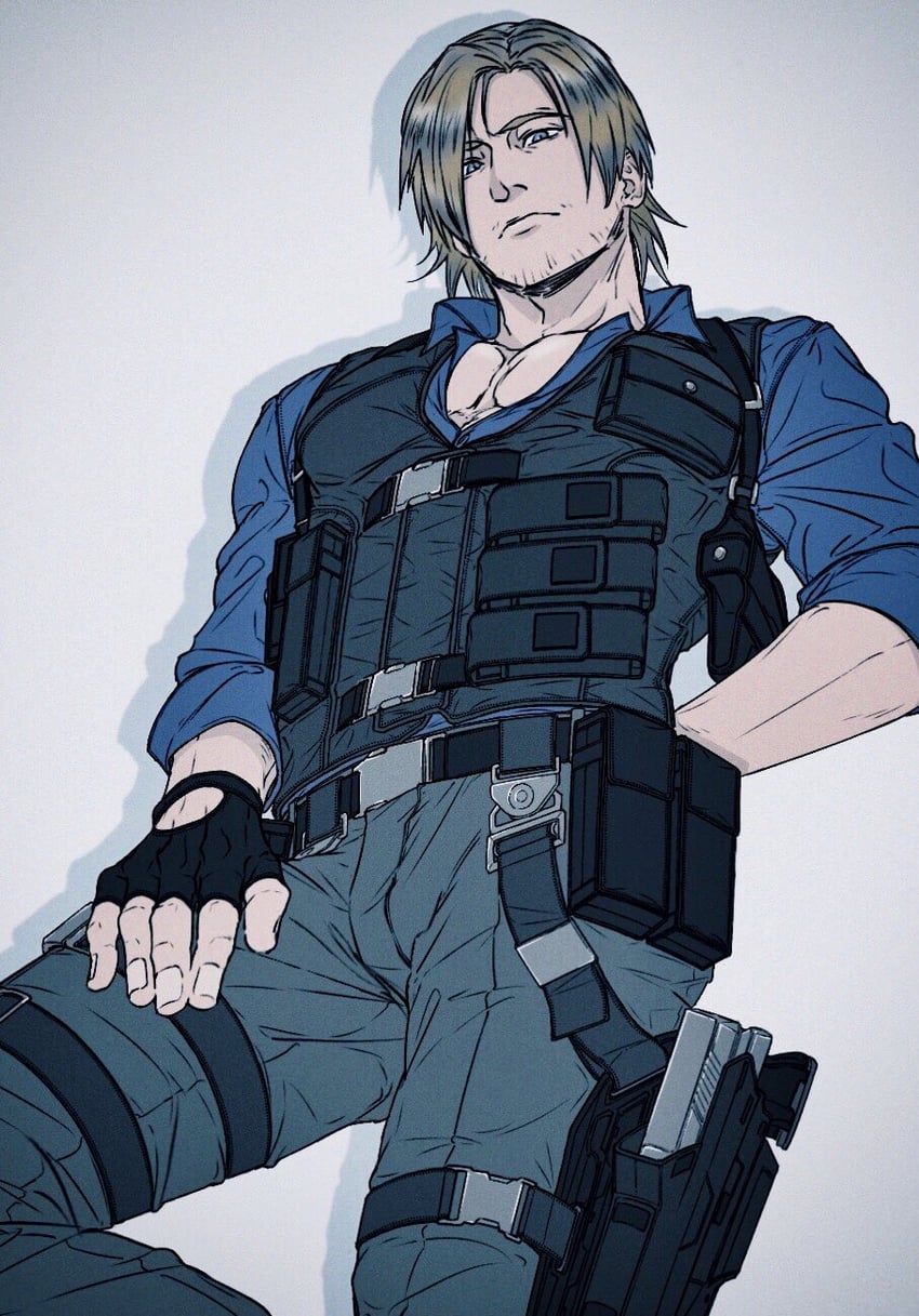leon s. kennedy (resident evil and 1 more) drawn by an_chovy