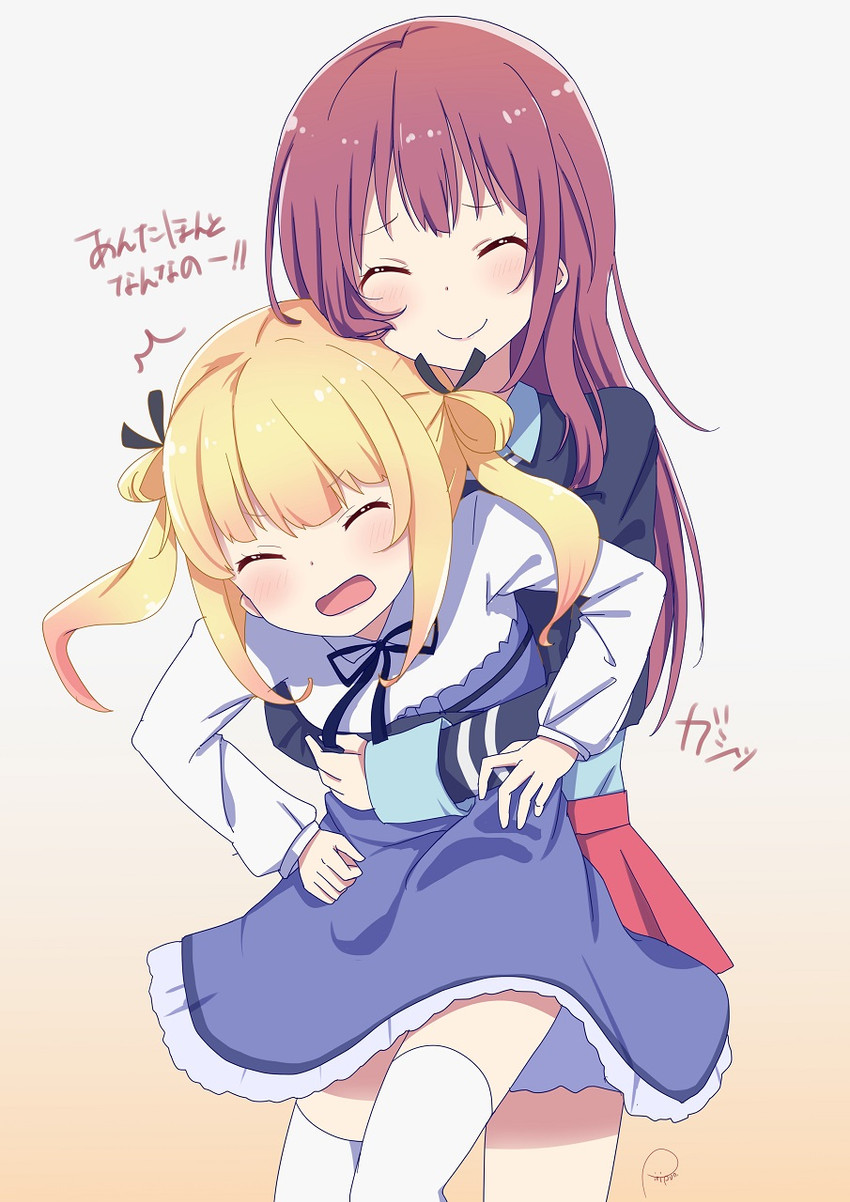 karasuma chitose and sonou momoka (girlish number) drawn by piripun