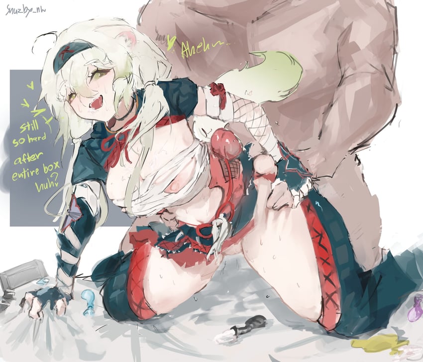 monster hunter and laimu (monster hunter and 1 more) drawn by snuzby