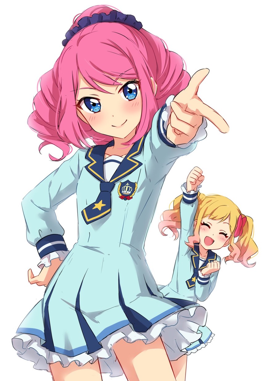 nijino yume and sakuraba rola (aikatsu! and 1 more) drawn by sekina
