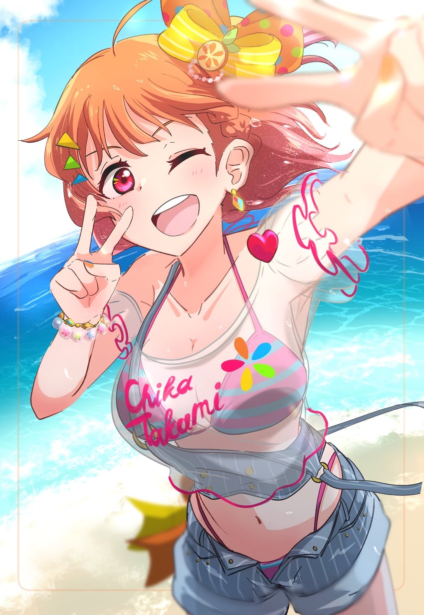 takami chika (love live! and 2 more) drawn by yunite68