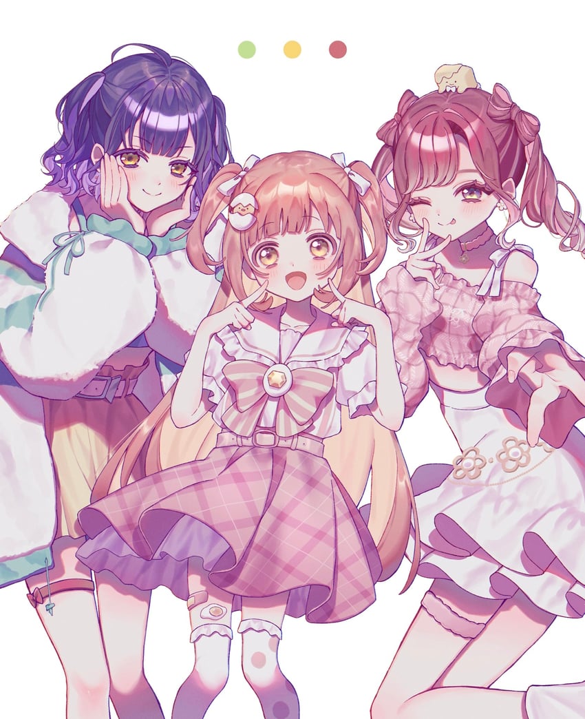 kirara tamako, saotome berry, and nanase suzuna (nijisanji) drawn by aile_u_u_zzz