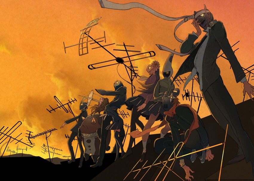 narukami yu, shirogane naoto, satonaka chie, kujikawa rise, amagi yukiko, and 11 more (persona and 1 more) drawn by torinoesa