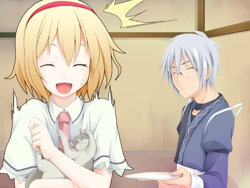 alice margatroid and morichika rinnosuke (touhou) drawn by ogami_kazuki