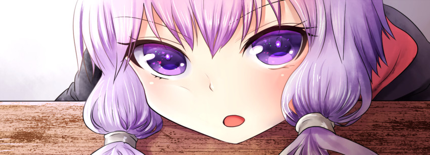 yuzuki yukari (vocaloid and 1 more) drawn by kakan_(amka)