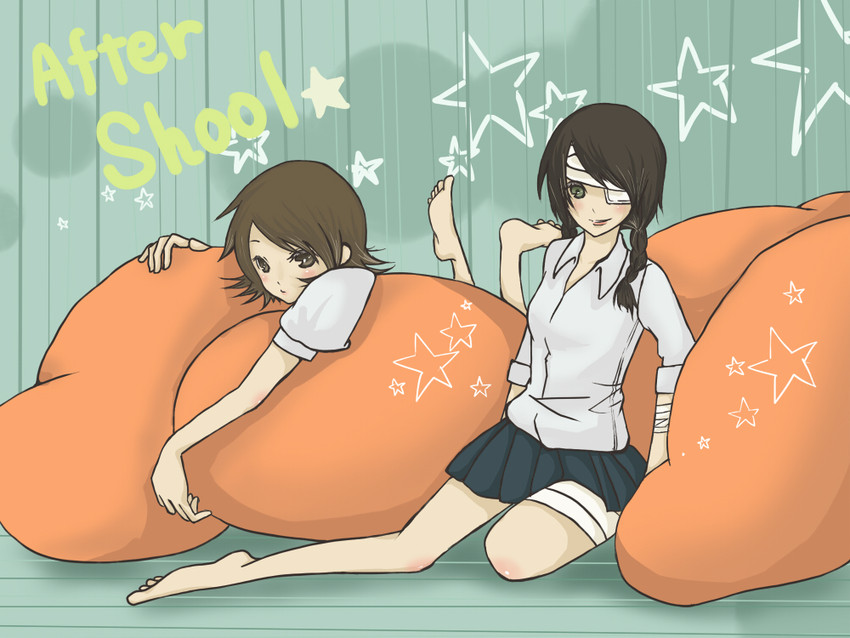 kobushi abiru and hitou nami (sayonara zetsubou sensei) drawn by btb