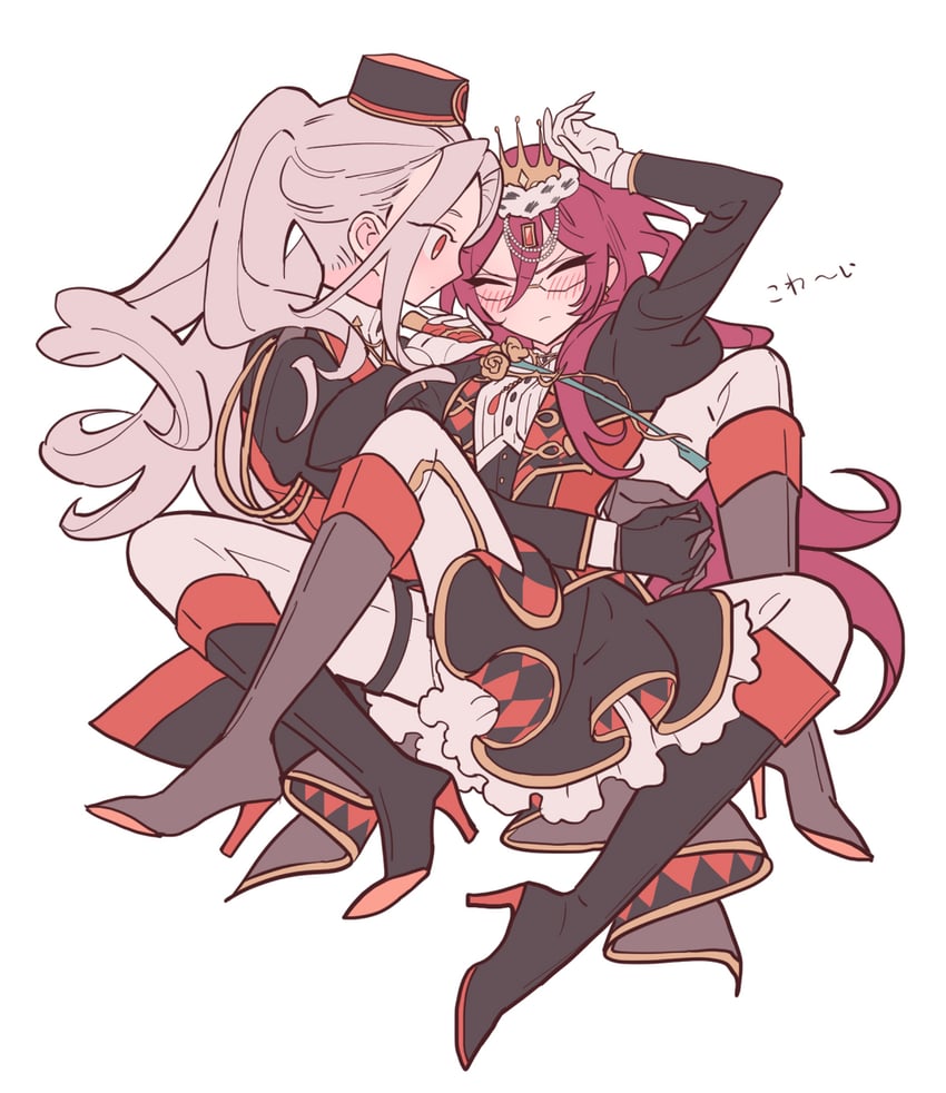saegusa ibara and ran nagisa (ensemble stars!) drawn by meremero