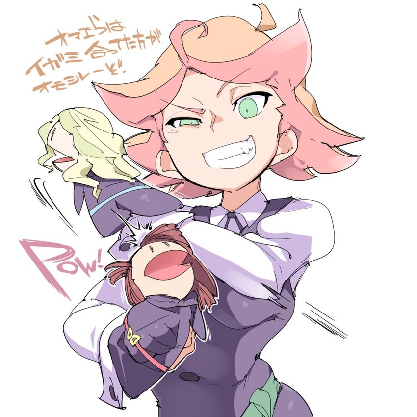 kagari atsuko, diana cavendish, and amanda o'neill (little witch academia) drawn by chris_(mario)