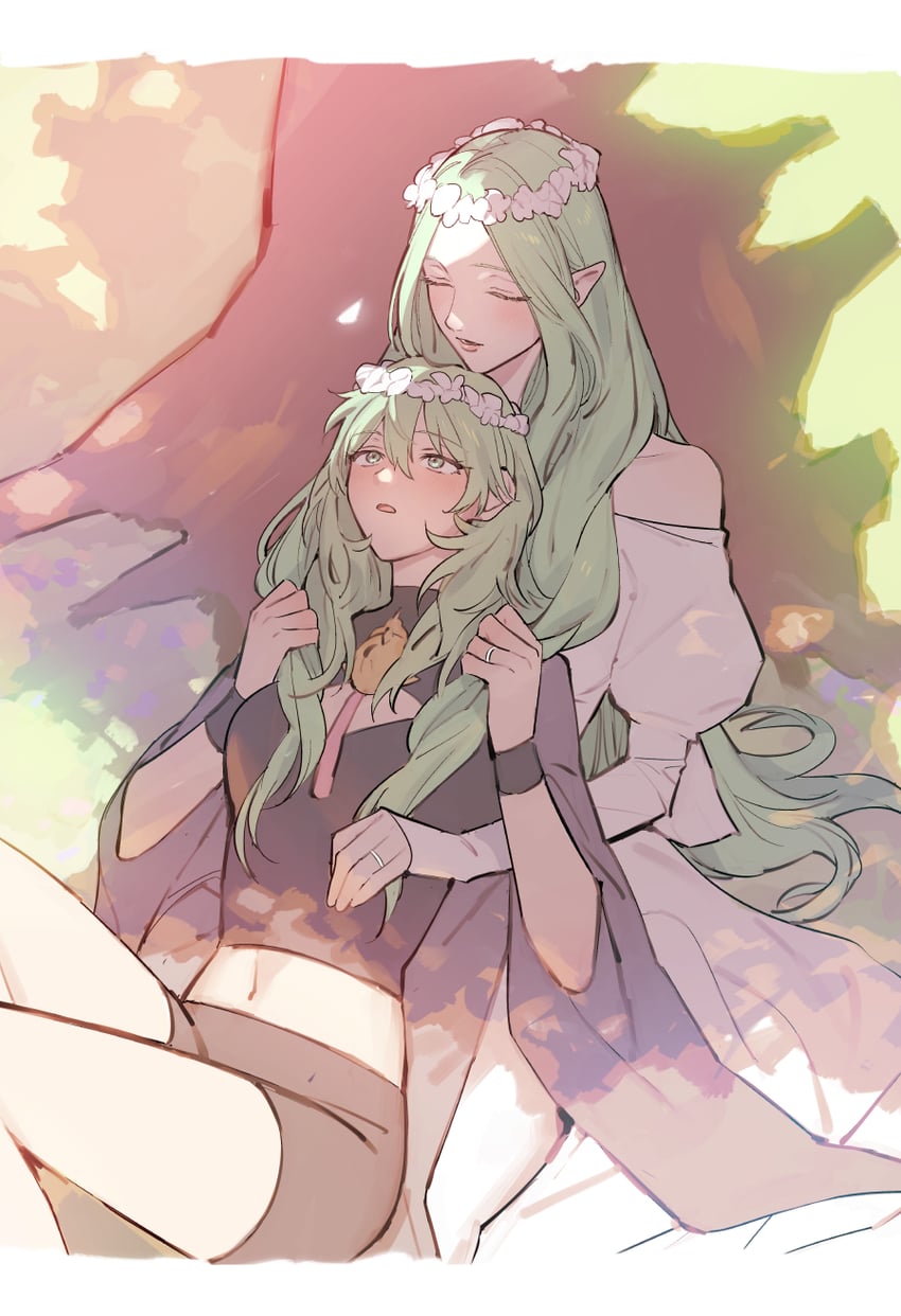 female byleth and rhea (fire emblem and 1 more) drawn by ikarin